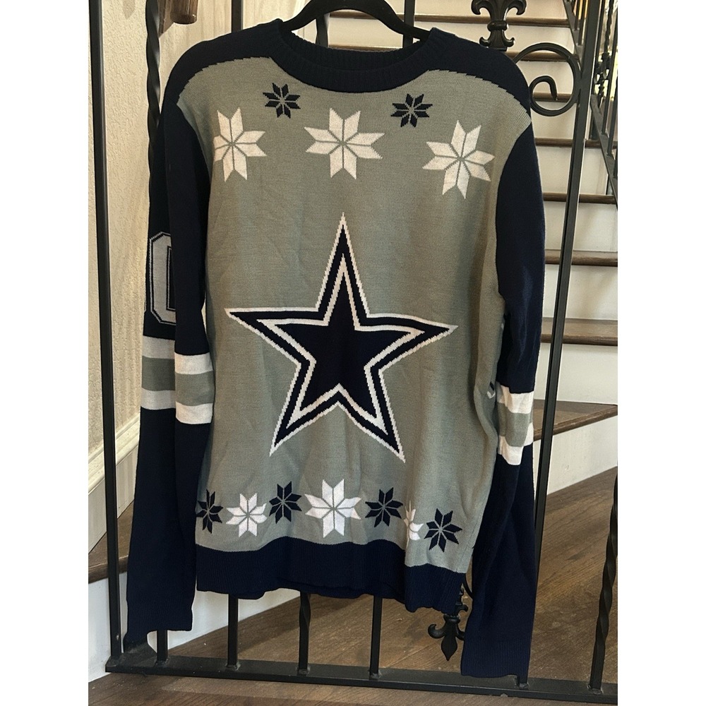 Men's Size Large NFL FOCO Dallas Cowboys Ugly Christmas Sweater